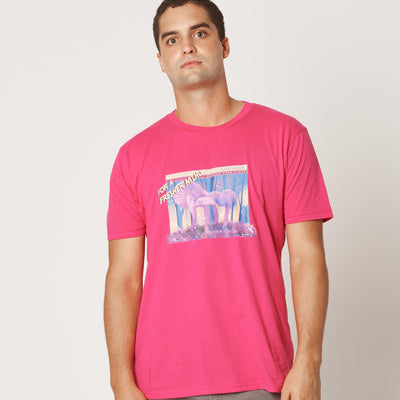 Mens Mushroom Pink Organic T-Shirt