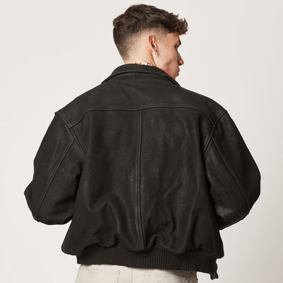 Mens Upcycled Leather Jacket