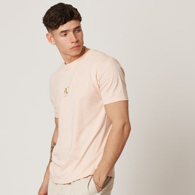 Mens Pink Organic Cotton Suck It Lemon T-shirt
