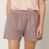 Womens Lilac Organic Cotton Shorts