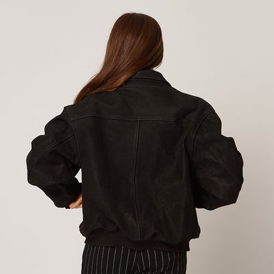 Womens Upcycled Leather Jacket